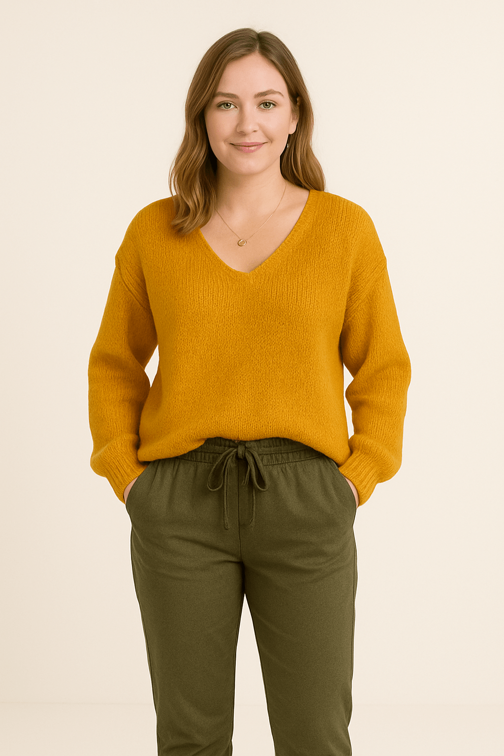 AROSA| Damen Lockerer Strickpullover mit elegantem Schnitt