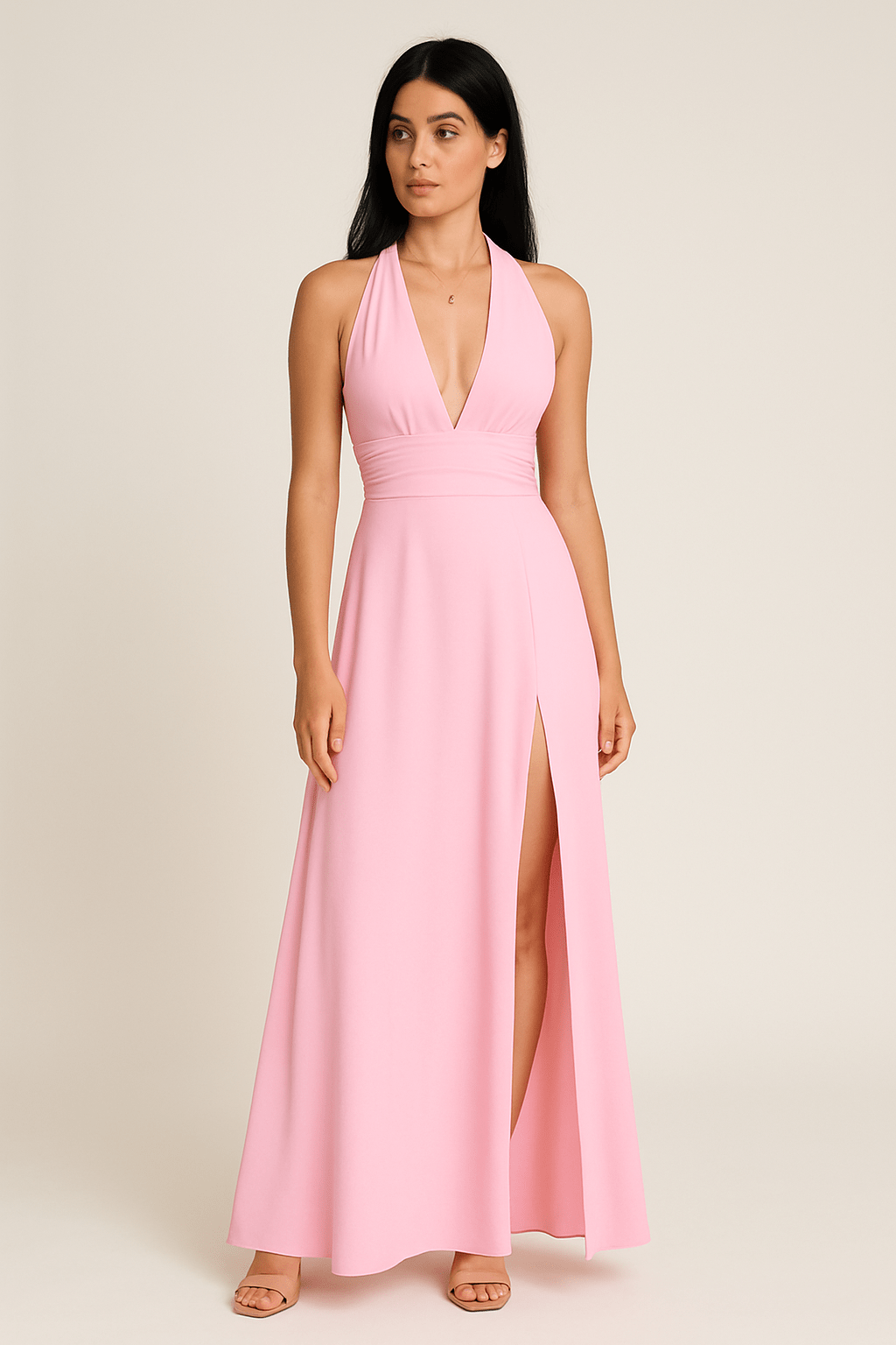 AROSA | Festliches Damen Maxikleid mit Neckholder-Ausschnitt luftig & leicht