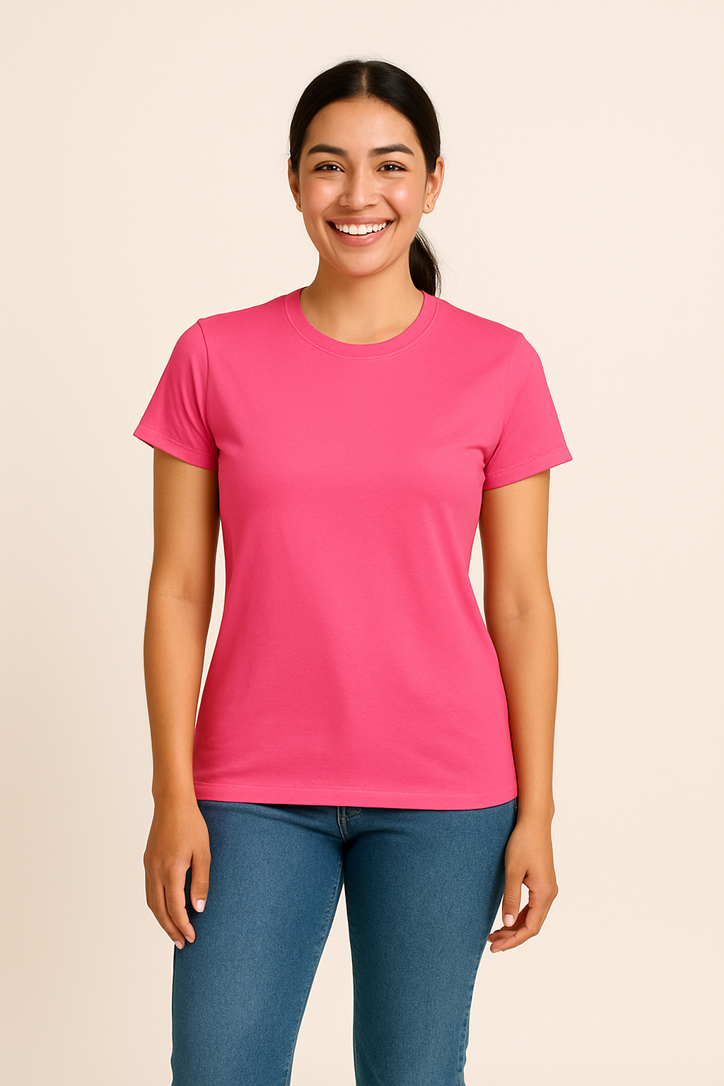 AROSA | Damen T-Shirt Baumwolle mit klassischem Schnitt für Freizeit & Stil