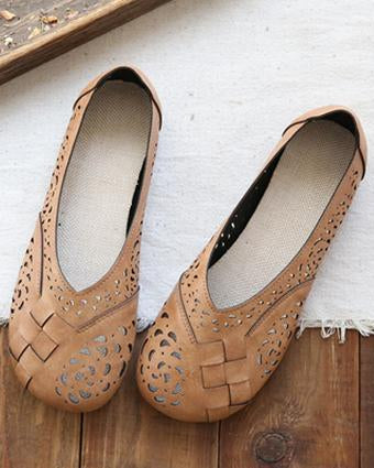 Zia | Perforierte Slip-On-Ballerinas