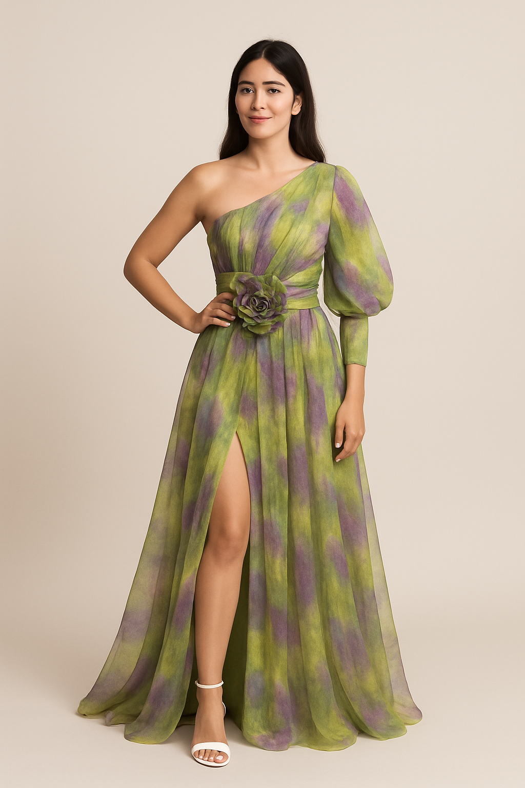 AROSA | luftig-leichtes Kleid mit One‑Shoulder‑Schnitt
