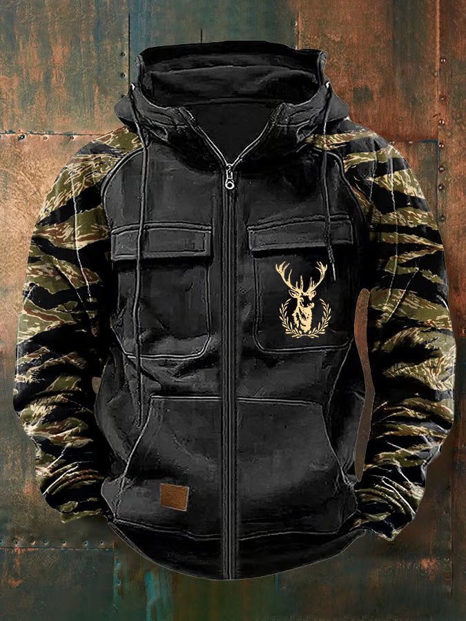 Nordrek | Zip-Hoodie mit Tarnärmeln