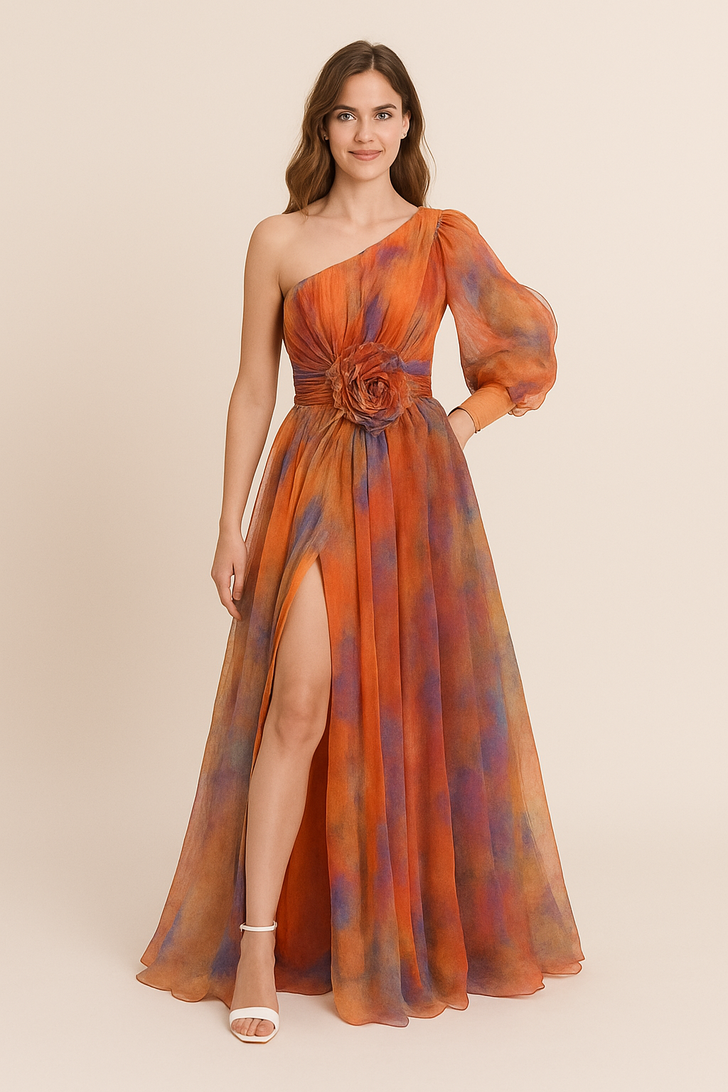 AROSA | luftig-leichtes Kleid mit One‑Shoulder‑Schnitt