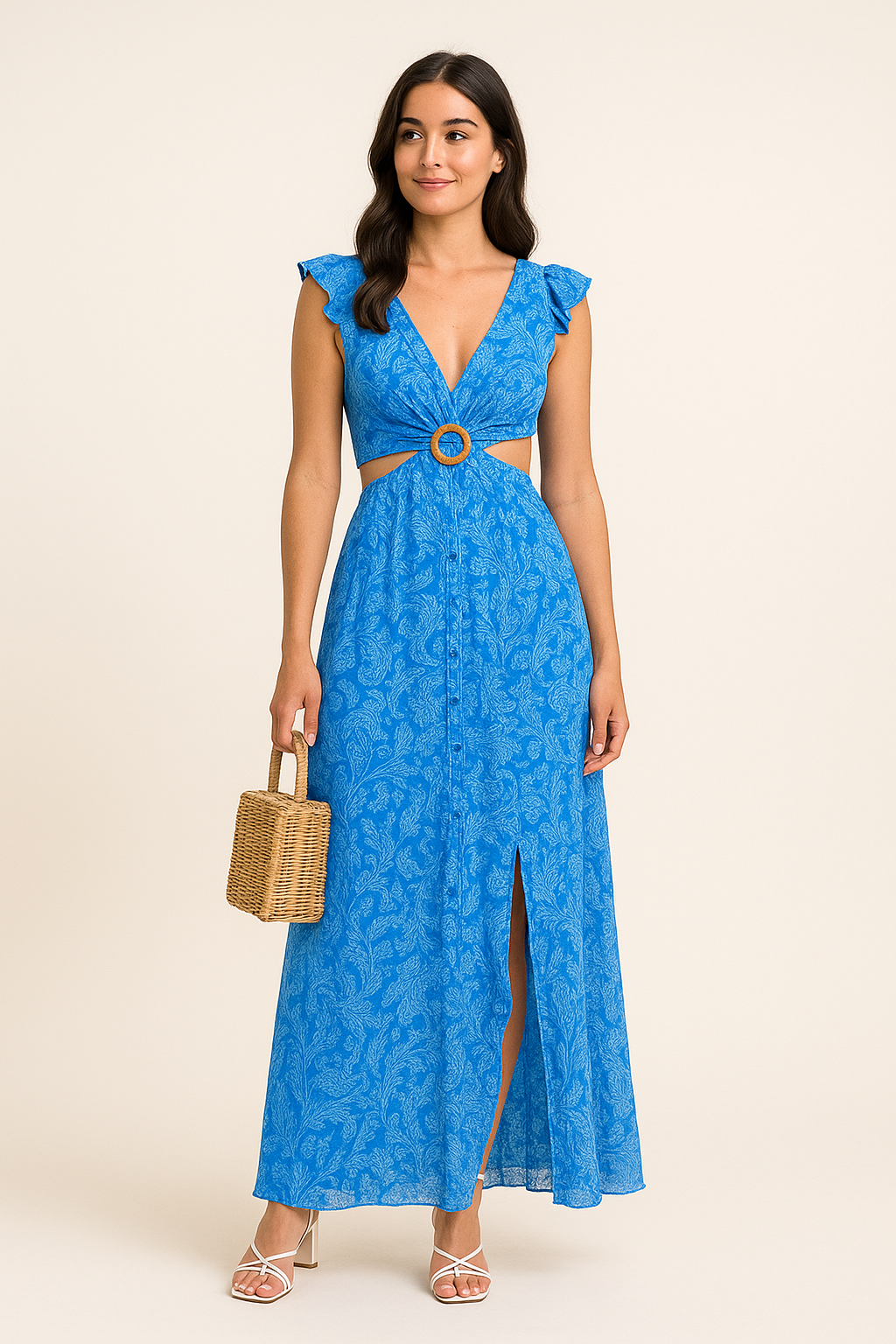 AROSA | Damen Maxikleid mit Blumenprint - luftig & leicht