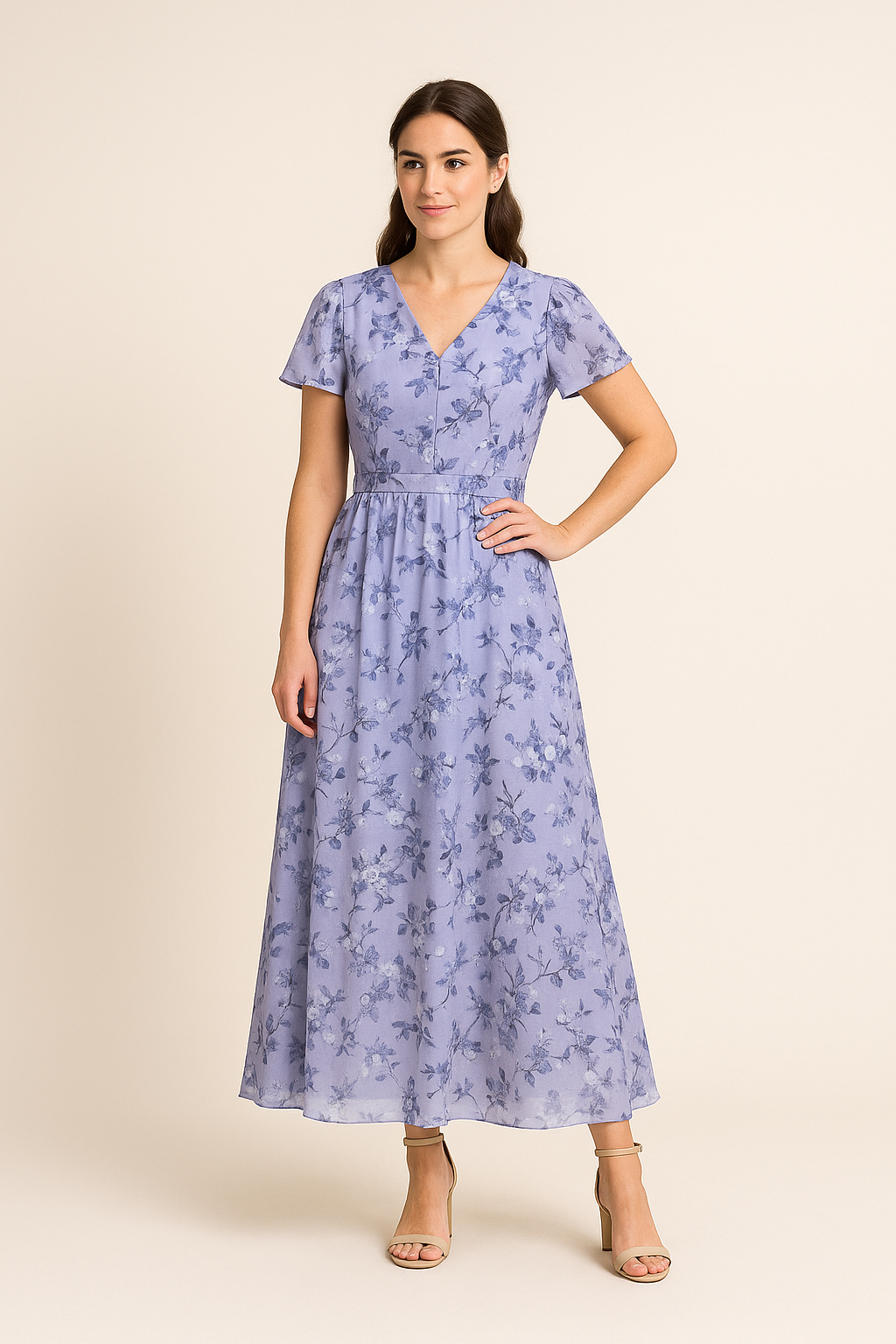 AROSA | Atmungsaktives Damen Midikleid elegant für Sommer