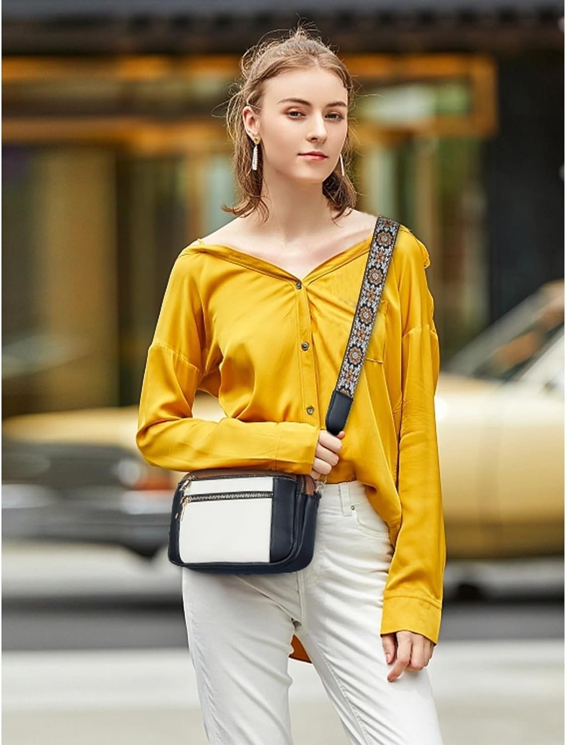 Mila Stilvolle Leder Schultertasche