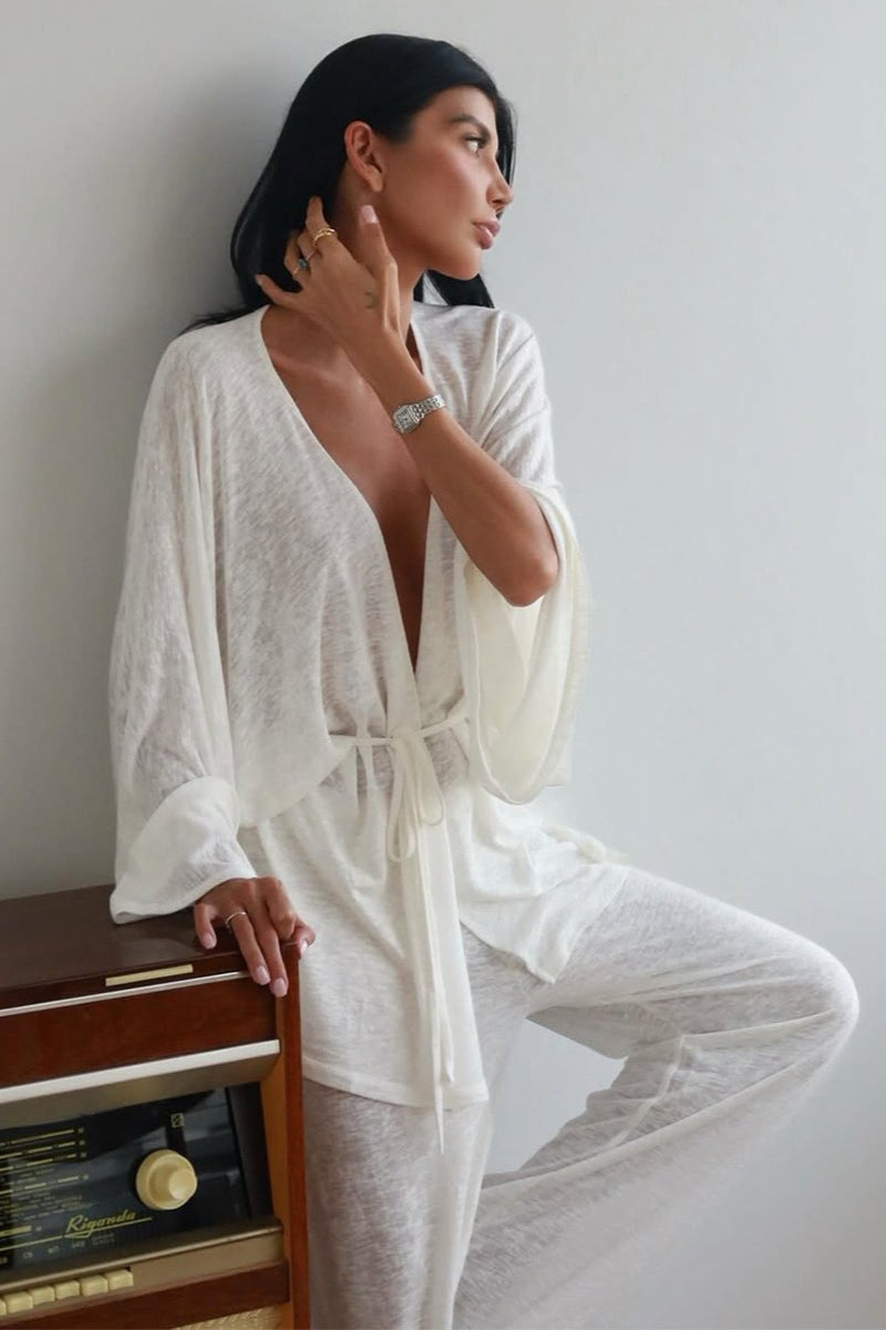 Damen Lounge-Set – Lässiges Ensemble mit weitem Bein & Oberteil