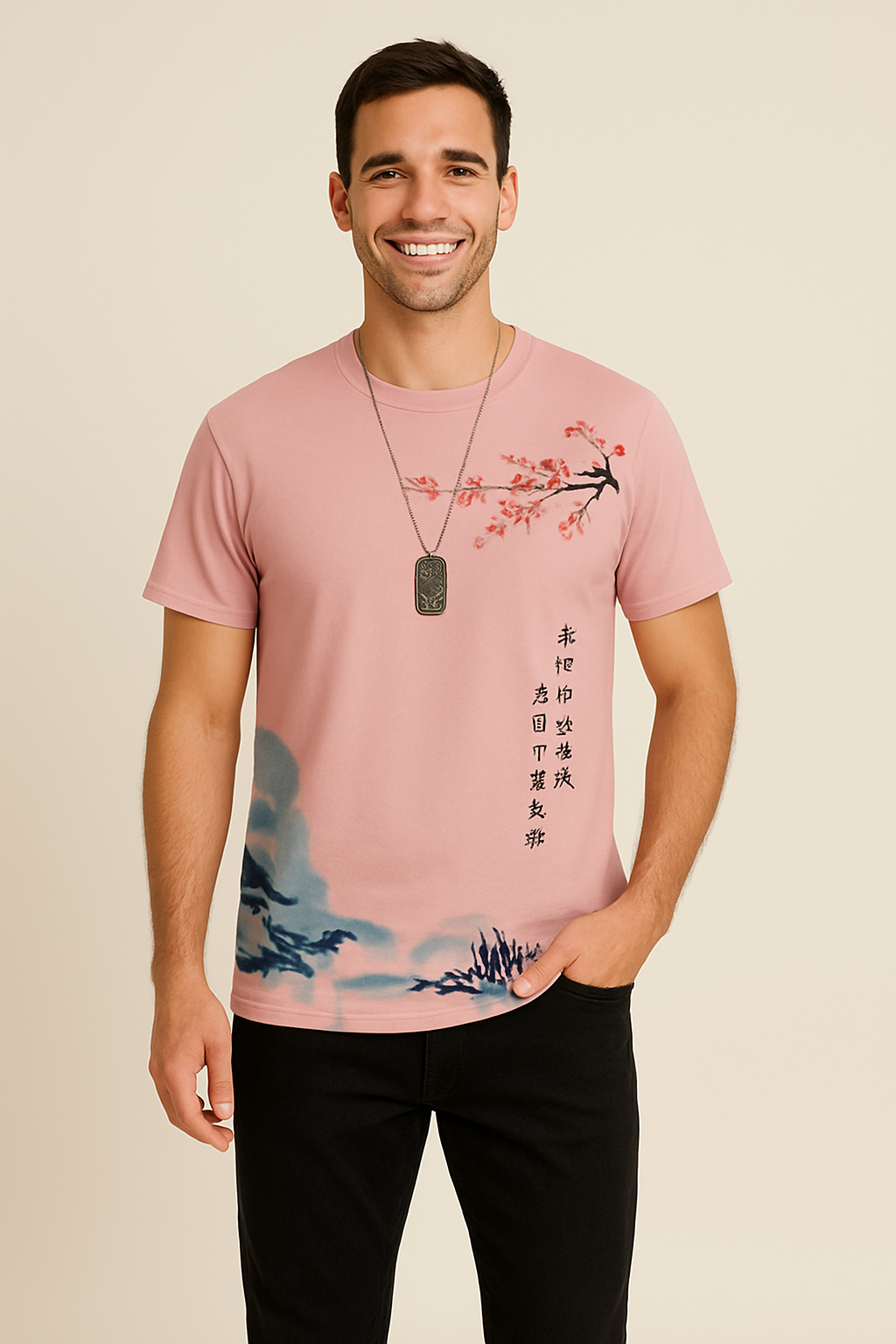 AROSA | Herren T-Shirt mit Blumenprint für Urlaub & Sommer