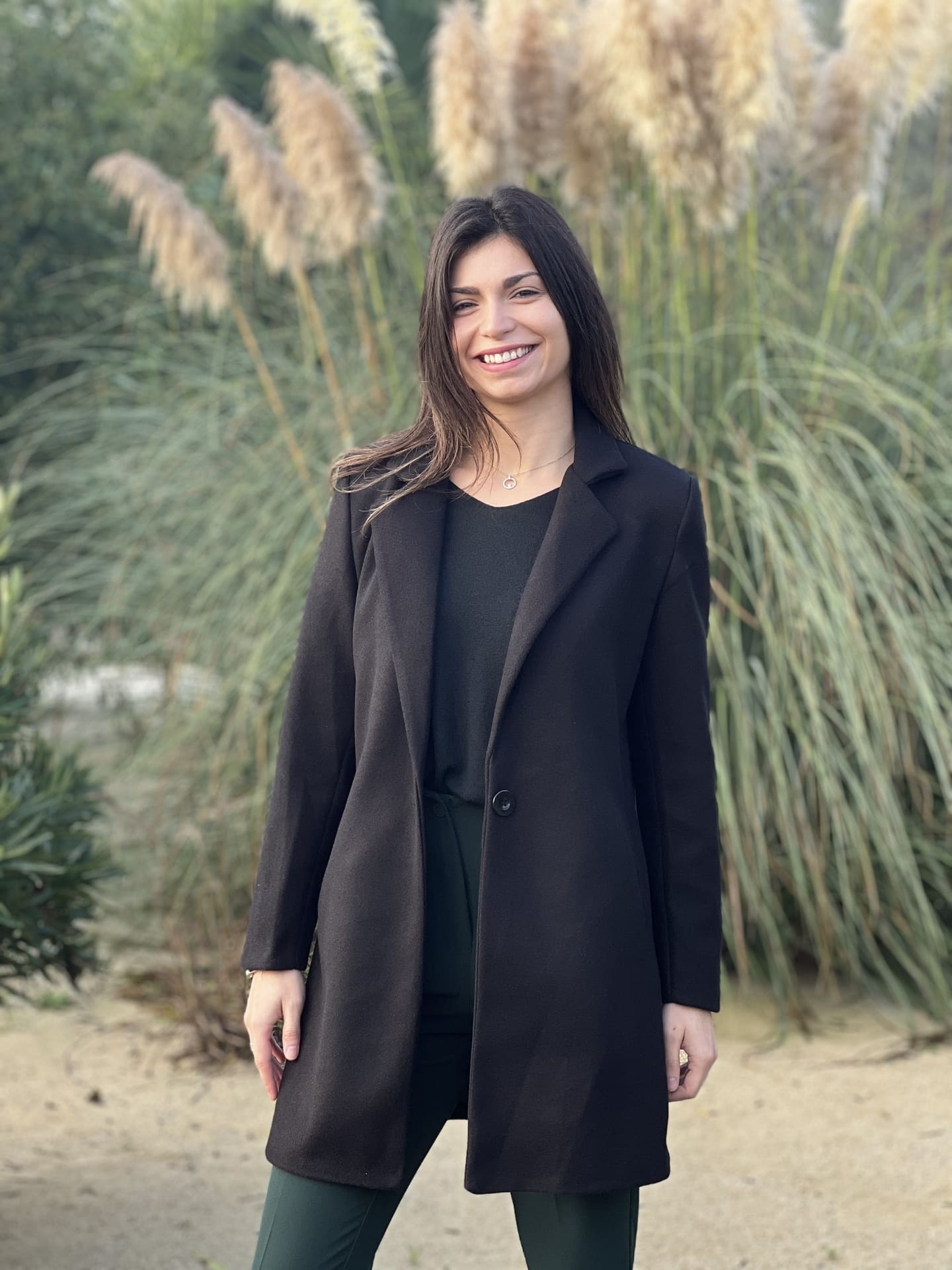 Louise | Damenmantel mit Ein-Knopf-Verschluss