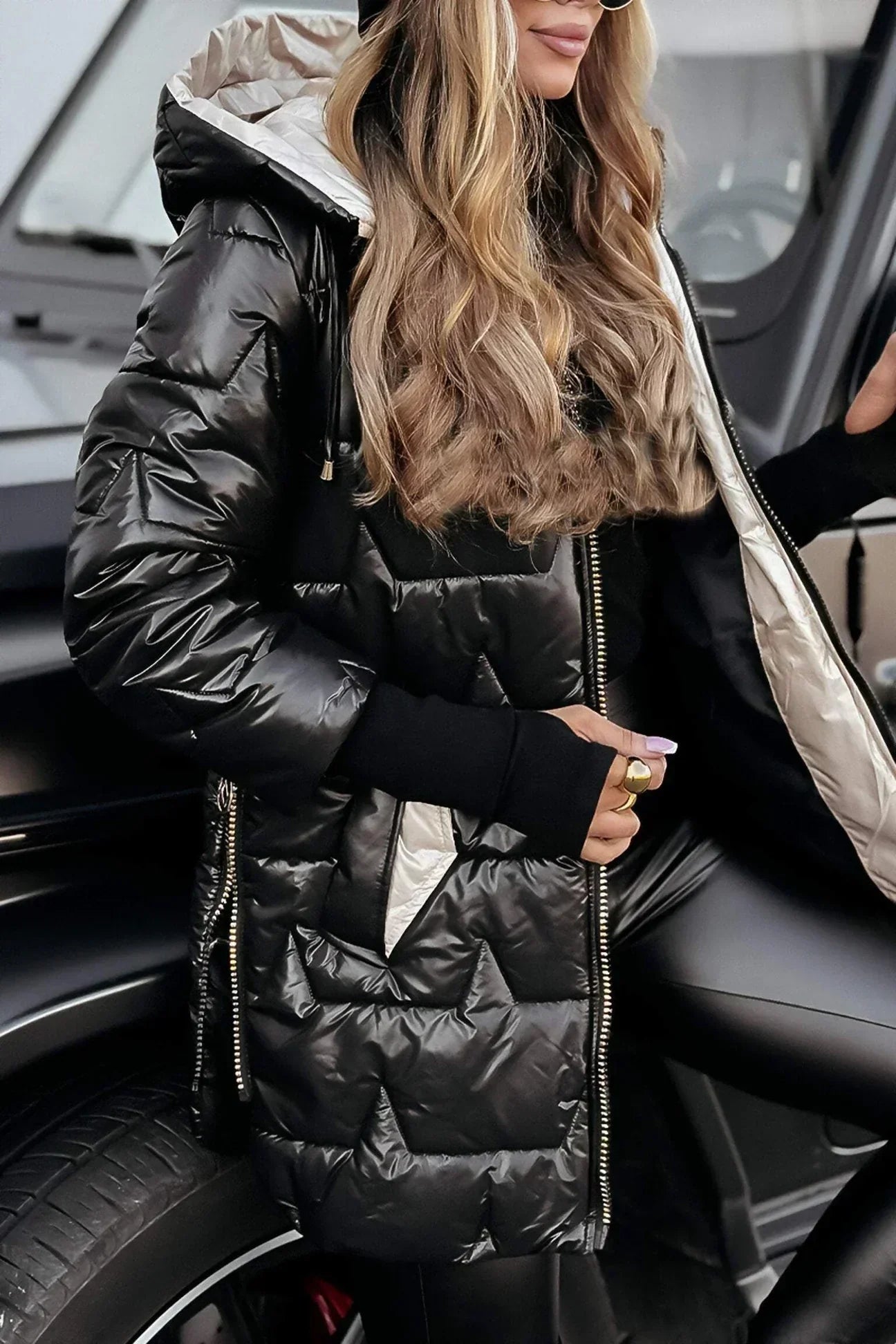 Zéphirine™ Lange und warme Steppjacke
