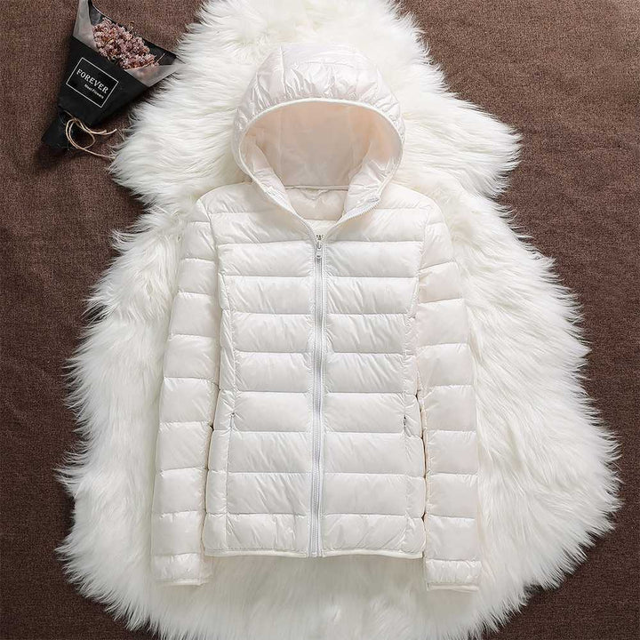 Rosnitha - Neue Winterjacke mit weißen Entenfedern
