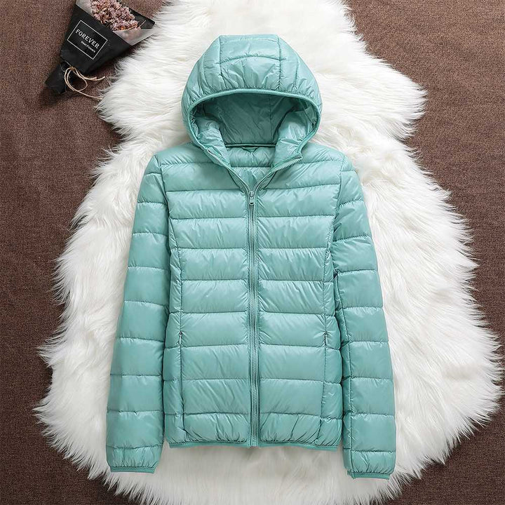 Rosnitha - Neue Winterjacke mit weißen Entenfedern