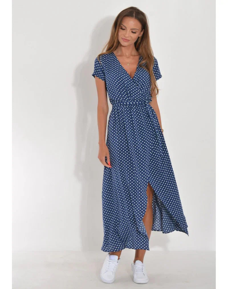 Eva- Stilvolles V-Ausschnitt-Kleid