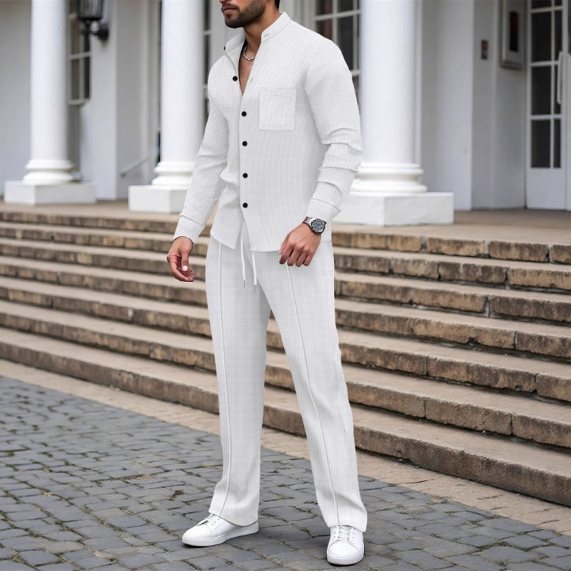 Henry | Casual Waffel Shirt Hosen Set