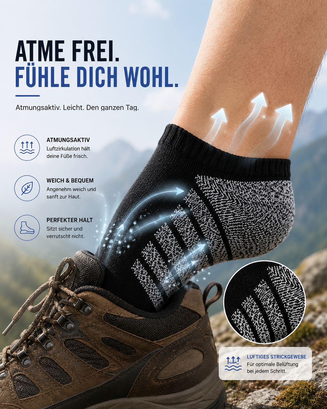 AROSA | Trekkingsocken Ankle 2er-Pack