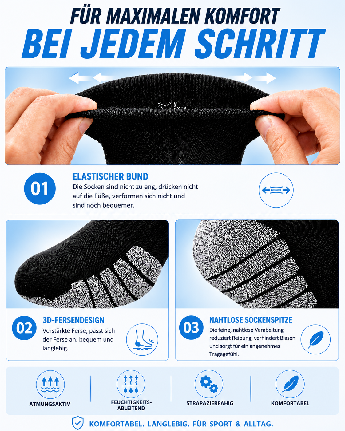 AROSA | Trekkingsocken Ankle 2er-Pack