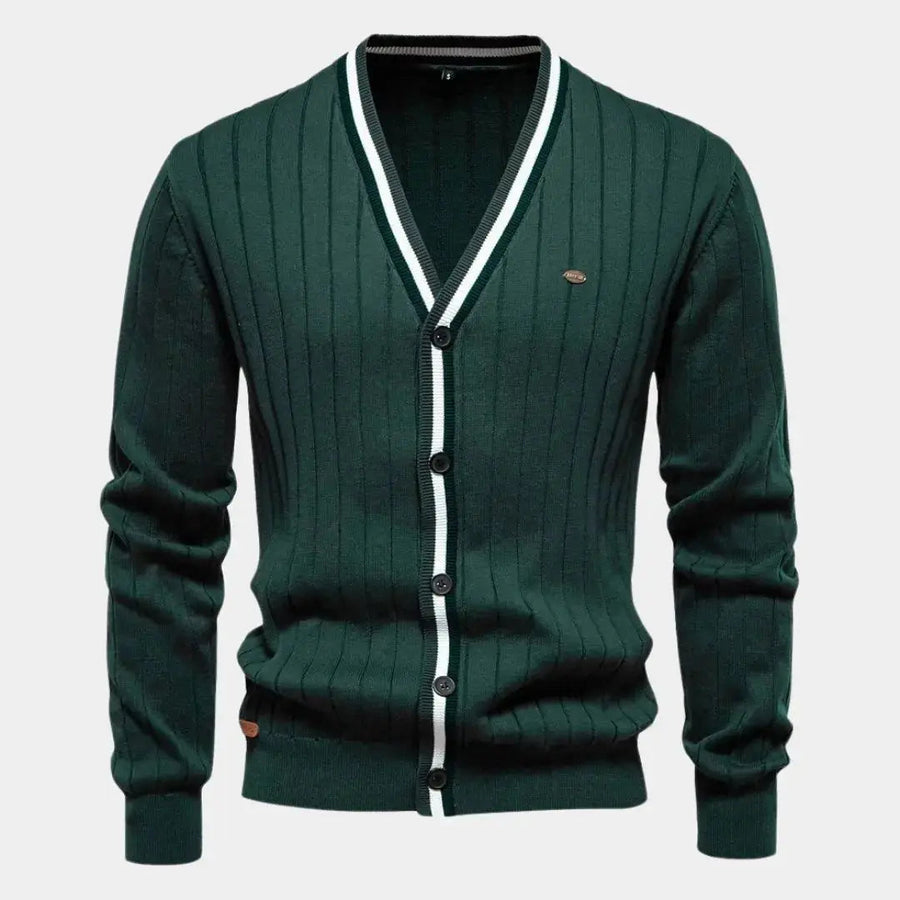 Cotton Button-Up Cardigan Sweater