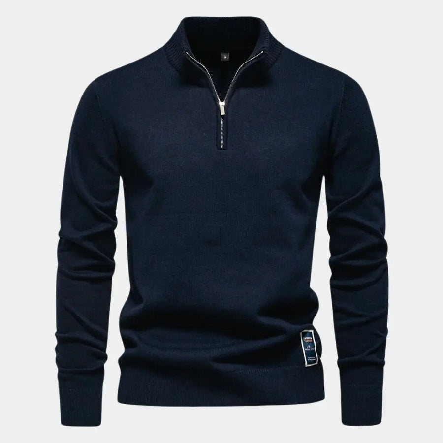 Essential Pullover mit Viertel-Reissverschluss