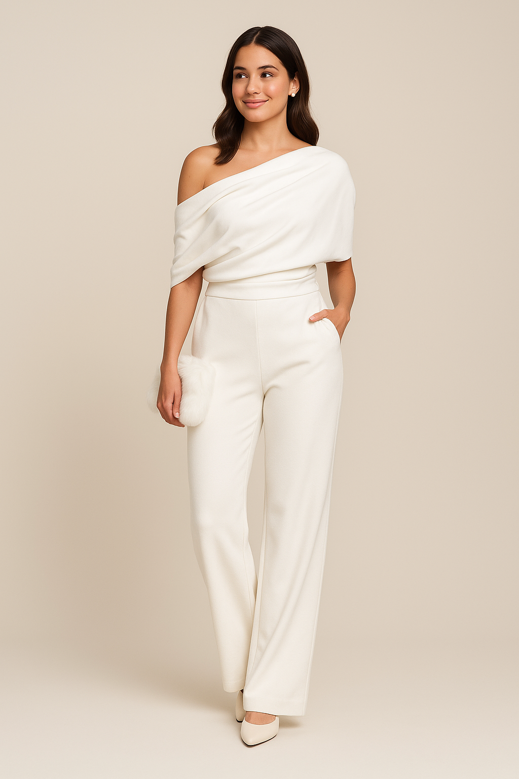 AROSA  | Damen Jumpsuit Frühling mit Knopfleiste und Bindegürtel