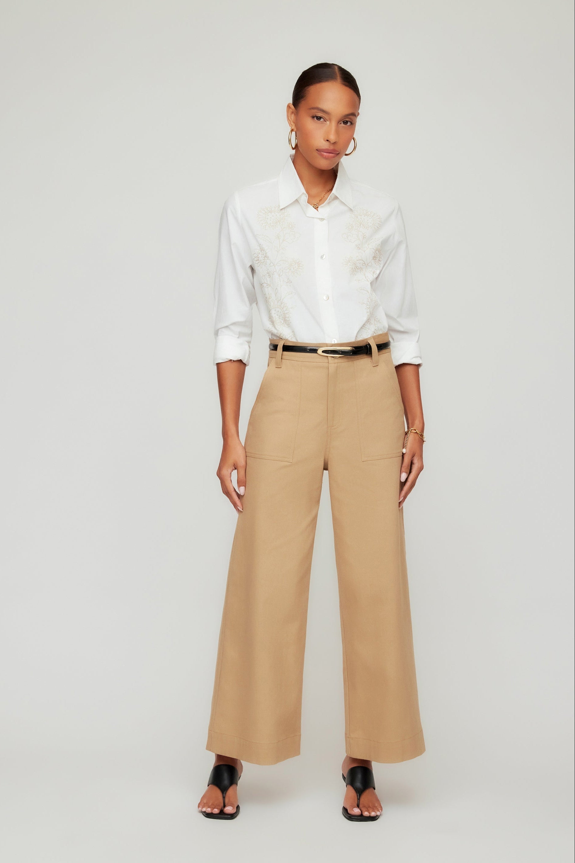 Ryder Damen Hose – Klassische Stoffhose mit geradem Bein