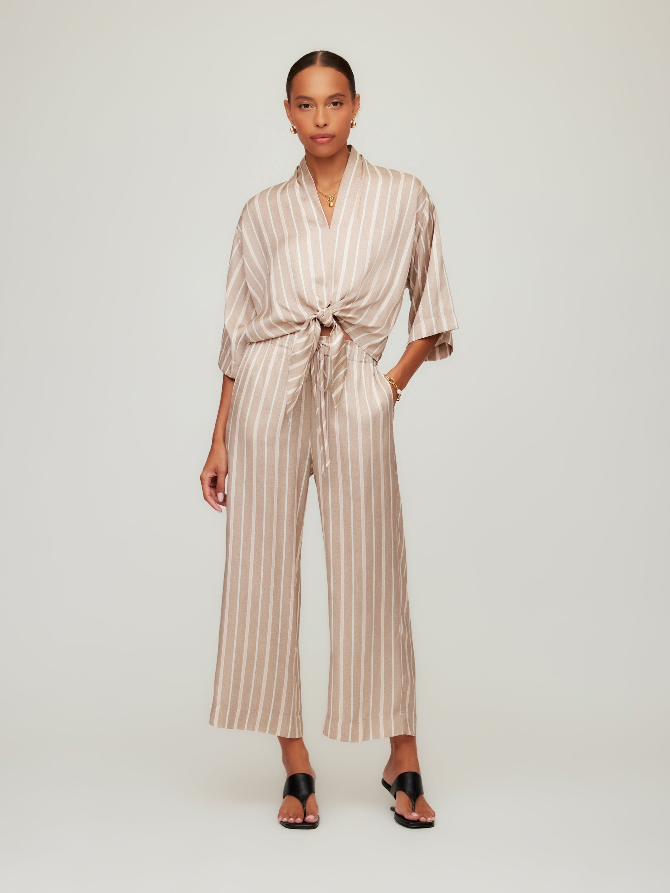 Tasha Damen Jogger – Verkürzte Hose mit Kordelzug