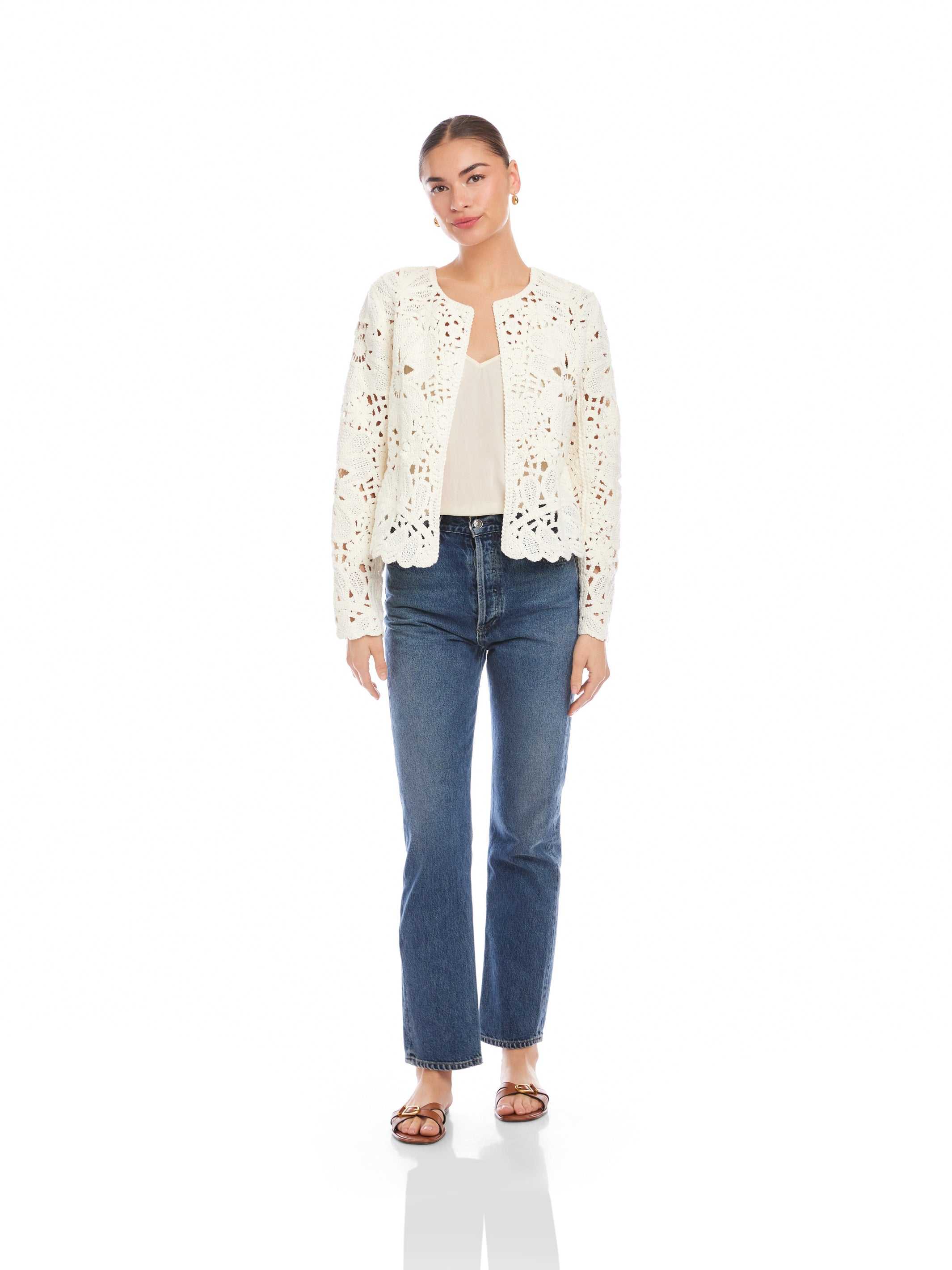 Emery Damen Häkeljacke – Leichter Cardigan im Boho-Stil