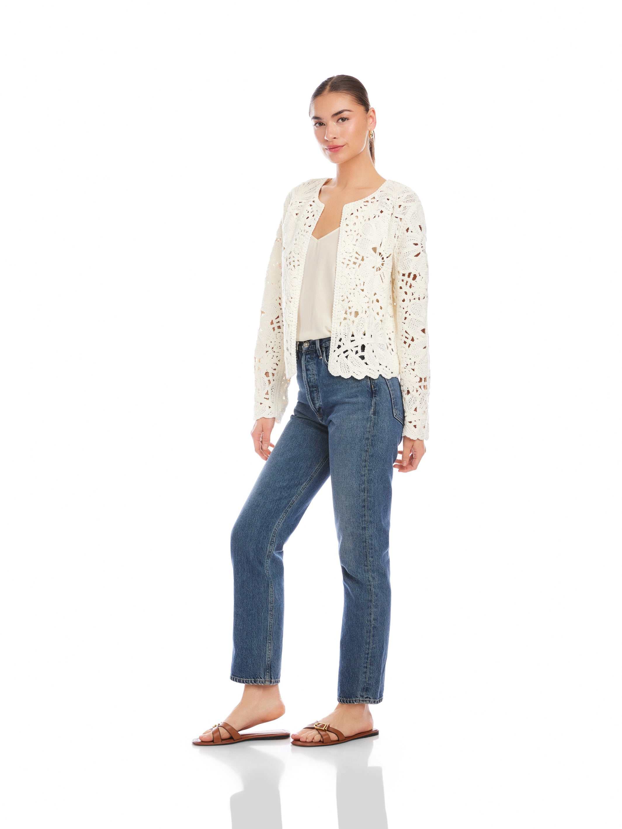 Emery Damen Häkeljacke – Leichter Cardigan im Boho-Stil