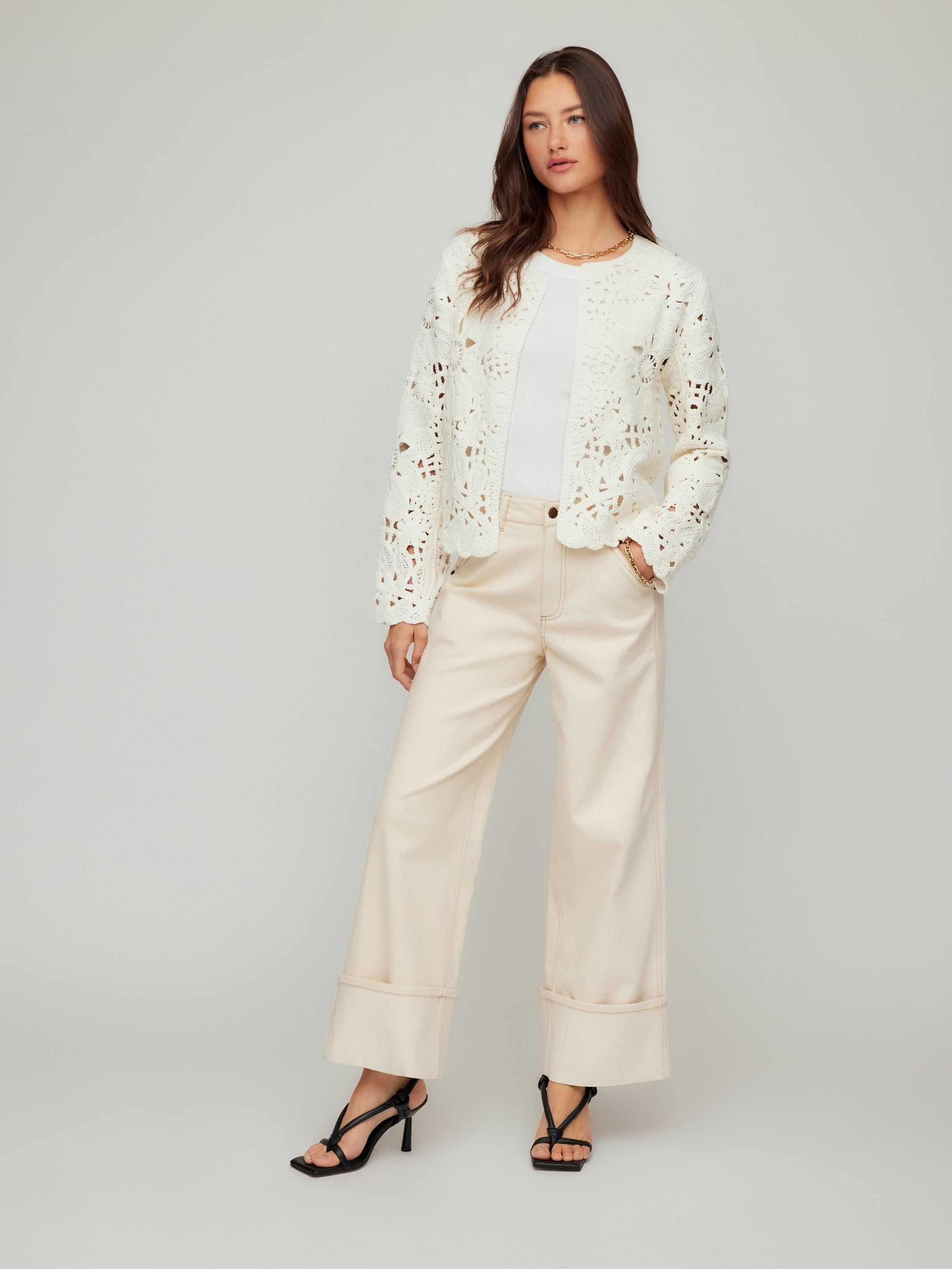 Emery Damen Häkeljacke – Leichter Cardigan im Boho-Stil