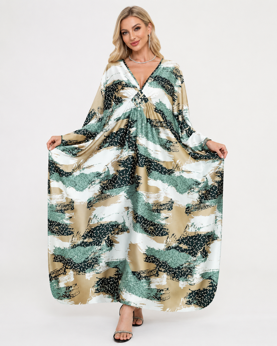 AROSA | Strand Kaftans Seidenbedruckte Maxikleider