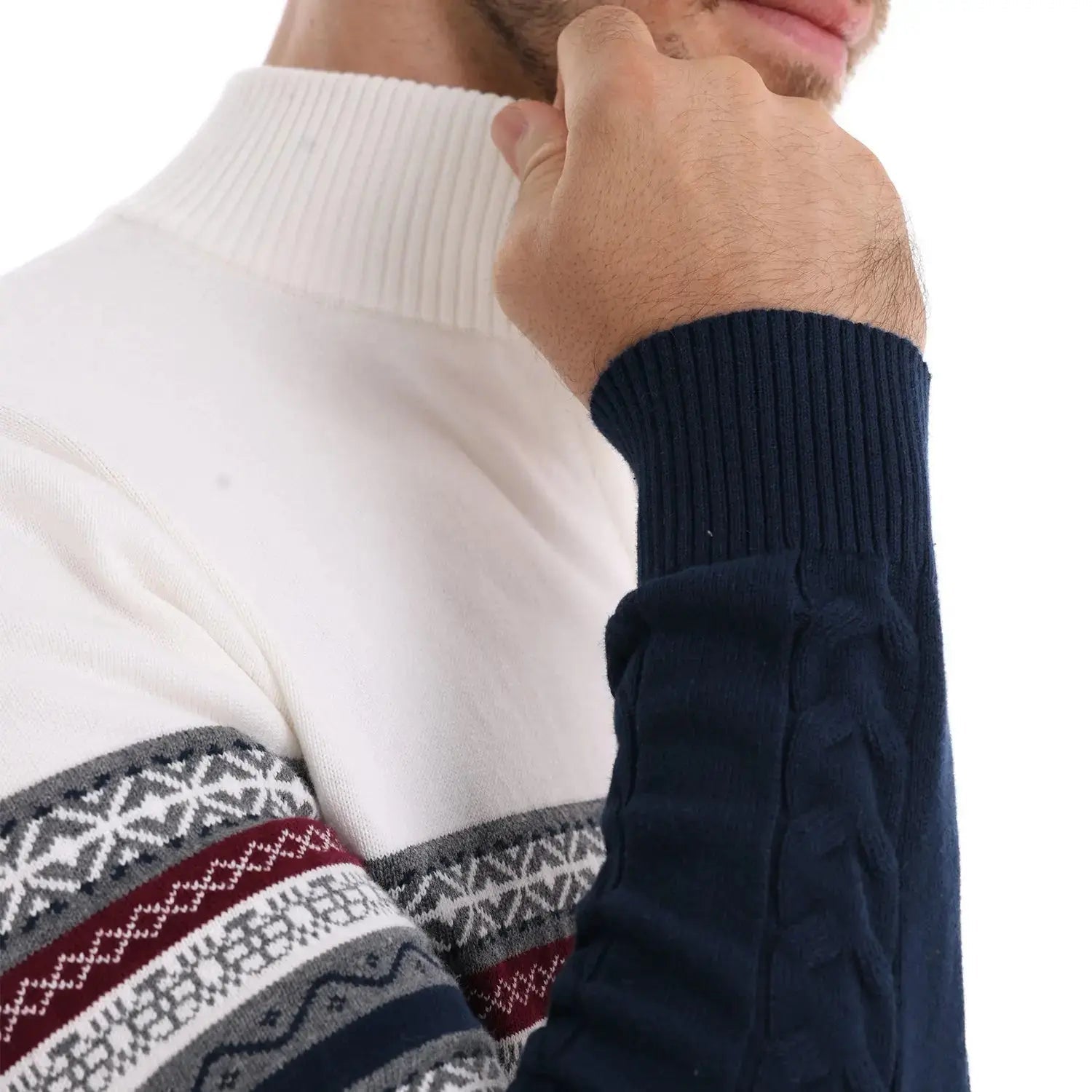 Strickpullover mit Reissverschluss