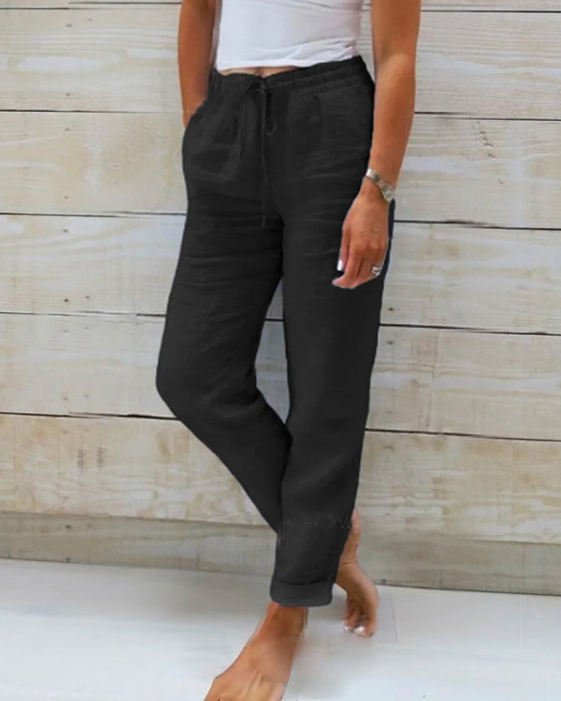 LIVIA | Luftige Leinenhose mit Stretch-Komfort