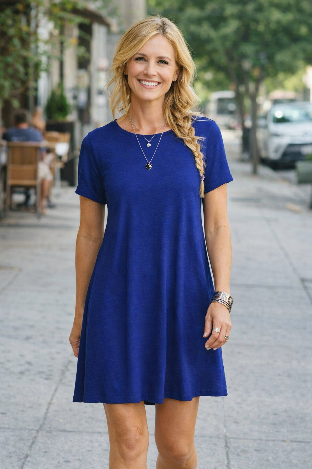 Vintage Damen T-Shirt Mini Kleid