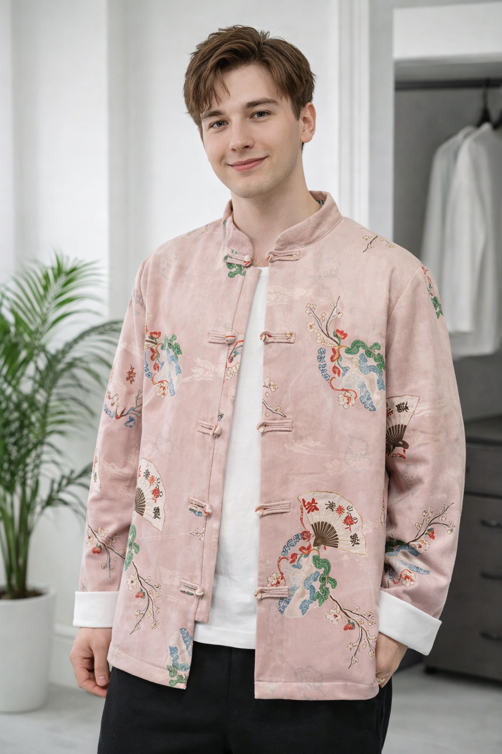 Shawn | Kunst Button Faux Wildleder Mäntel