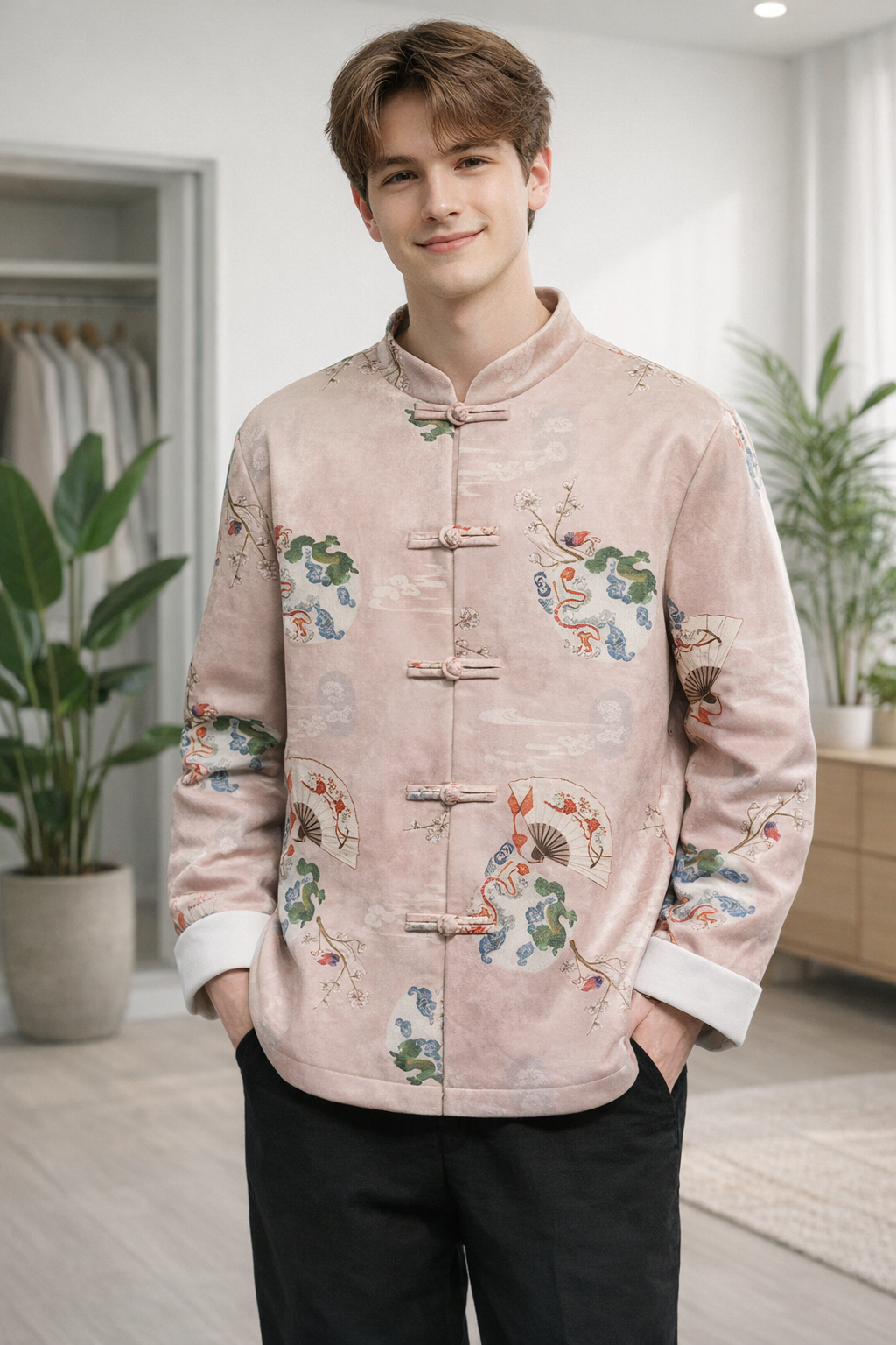 Shawn | Kunst Button Faux Wildleder Mäntel