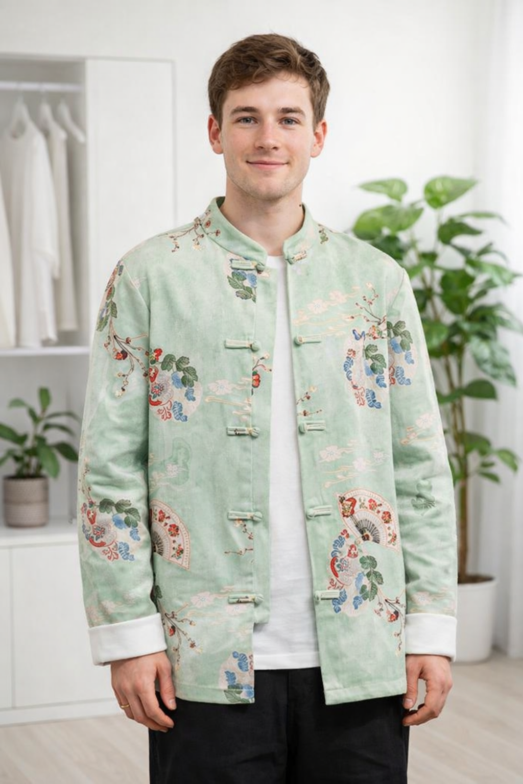 Shawn | Kunst Button Faux Wildleder Mäntel