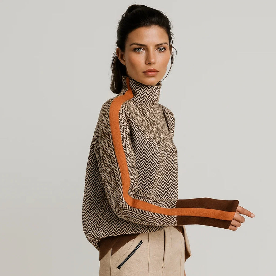 Martina | Pullover mit Stehkragen