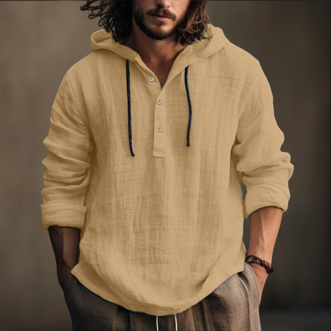 Bradley Elegantes Langarm Hemd Mit Kapuze