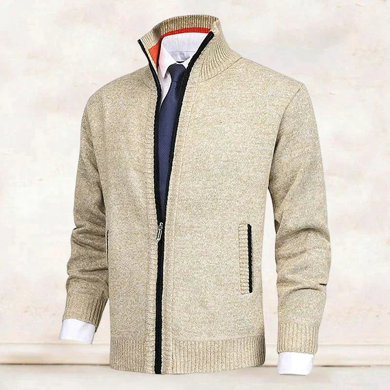 Lanzo Langärmelige Strickjacke