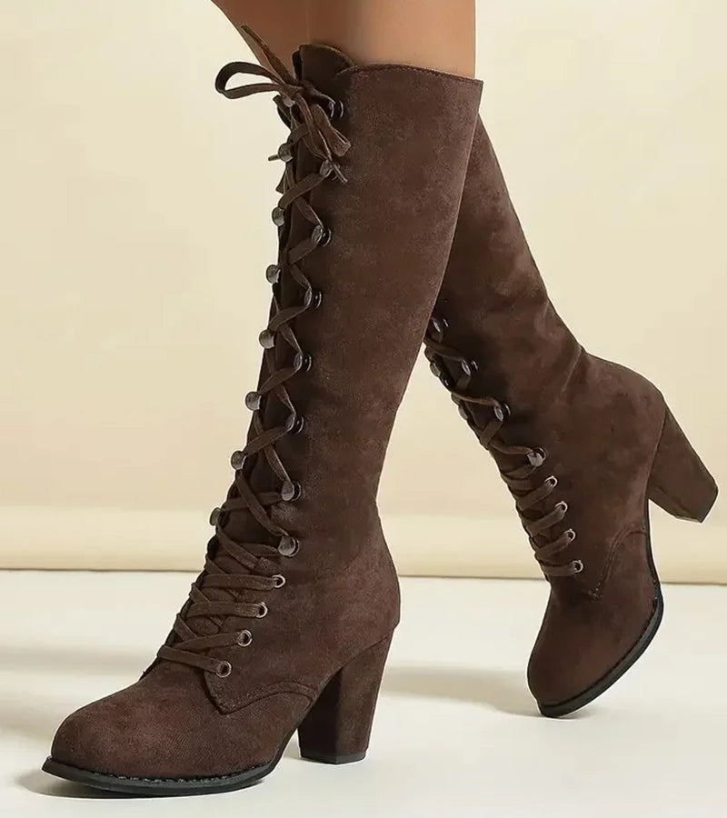 Asmita Schnürstiefel Aus Kunstleder