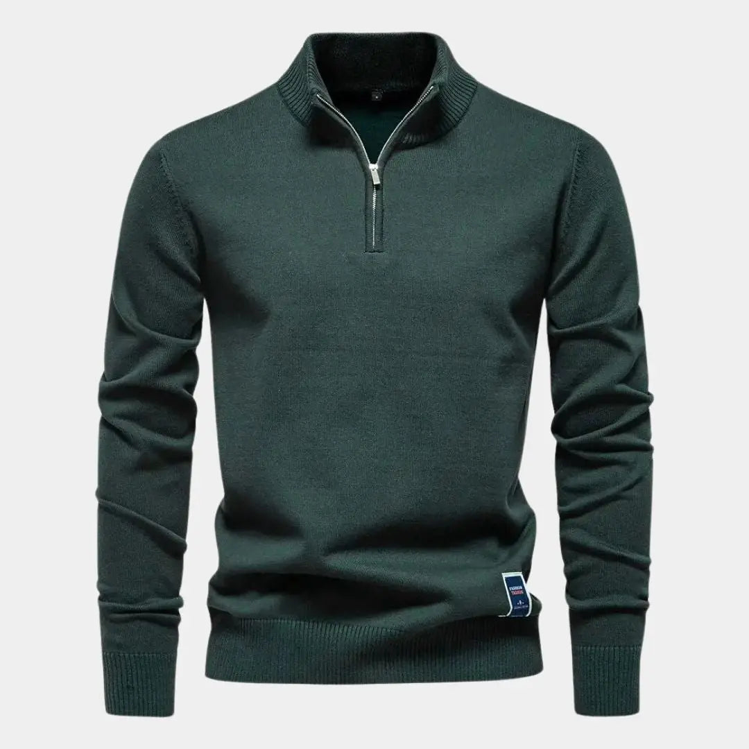 Solider Strickpullover mit Reissverschluss