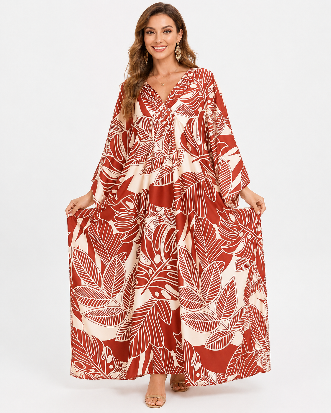 AROSA | Strand Kaftans Seidenbedruckte Maxikleider