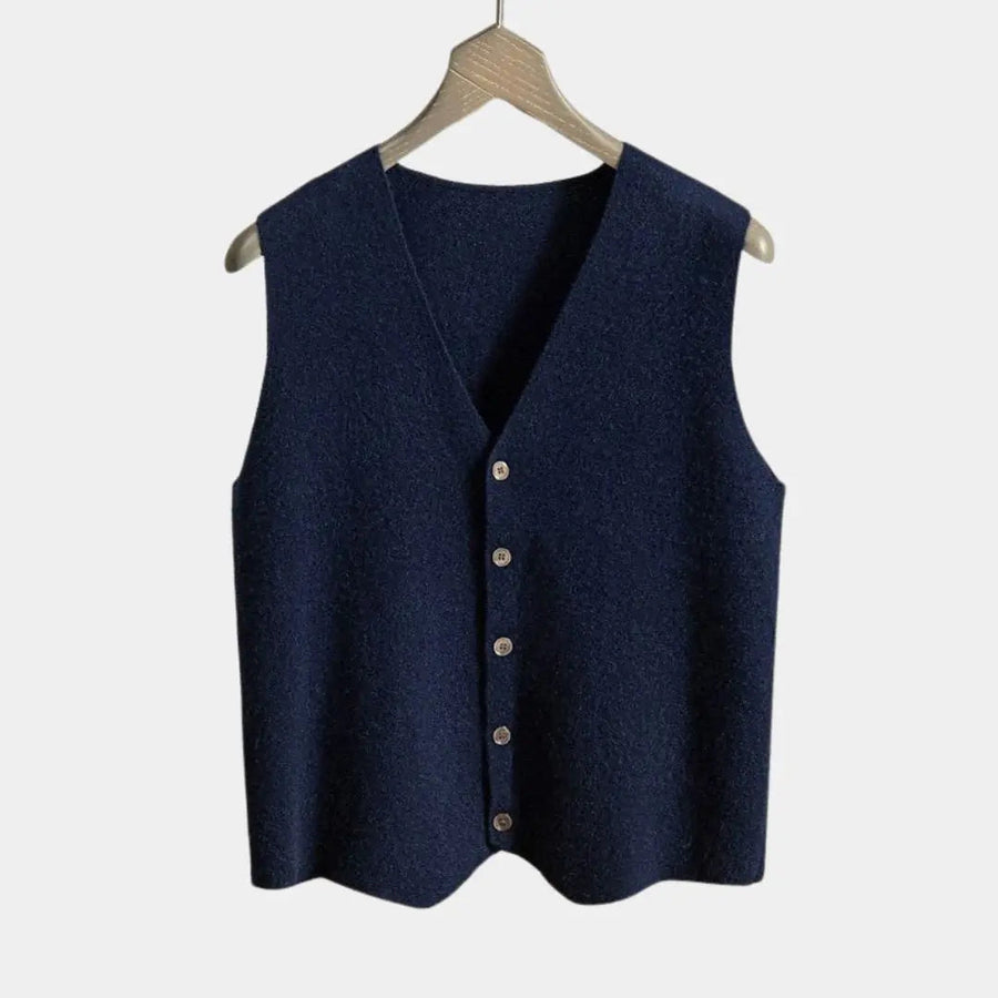 Cardigan-Weste aus Wolle