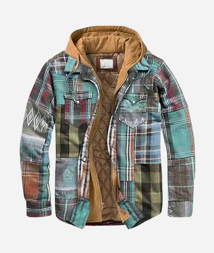 RICHARD Karierte Patchworkjacke