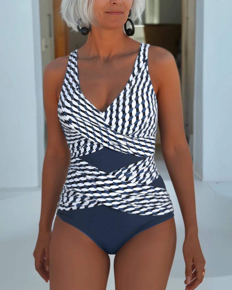 Ashley | Badeanzug mit Überkreuz-Design für Resort-Casual-Wear