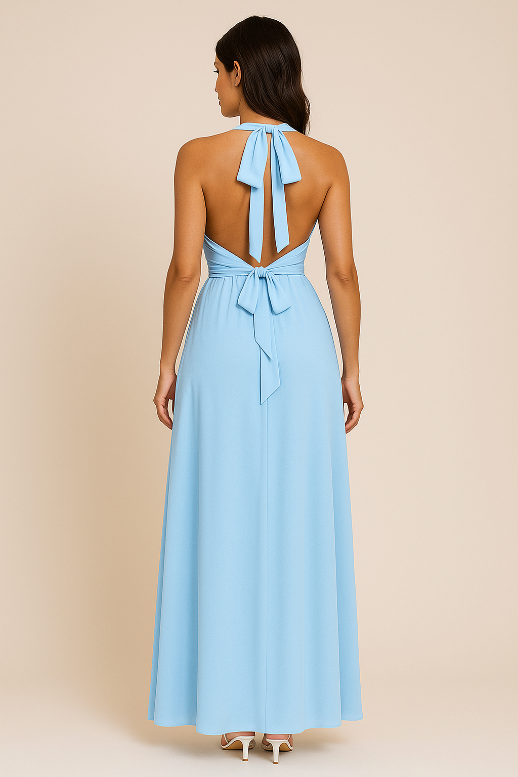 AROSA | Festliches Damen Maxikleid mit Neckholder-Ausschnitt luftig & leicht