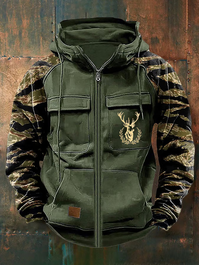 Nordrek | Zip-Hoodie mit Tarnärmeln