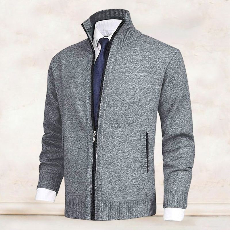 Lanzo Langärmelige Strickjacke
