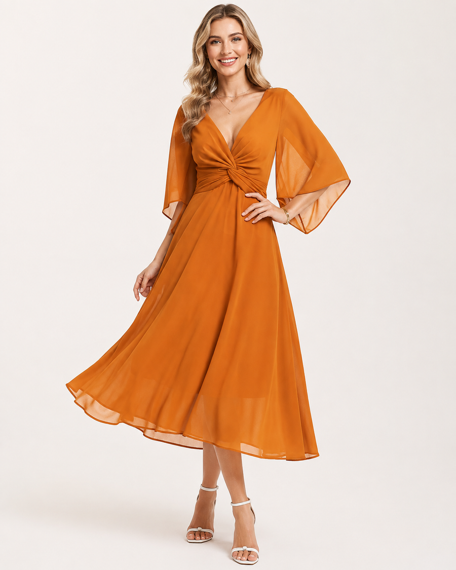 AROSA | V-Ausschnitt Chiffon Homecoming Kleid