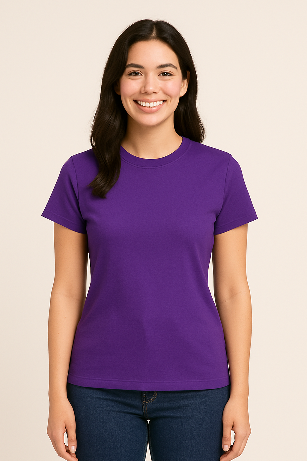 AROSA  | Damen T-Shirt Baumwolle mit klassischem Schnitt für Freizeit & Stil