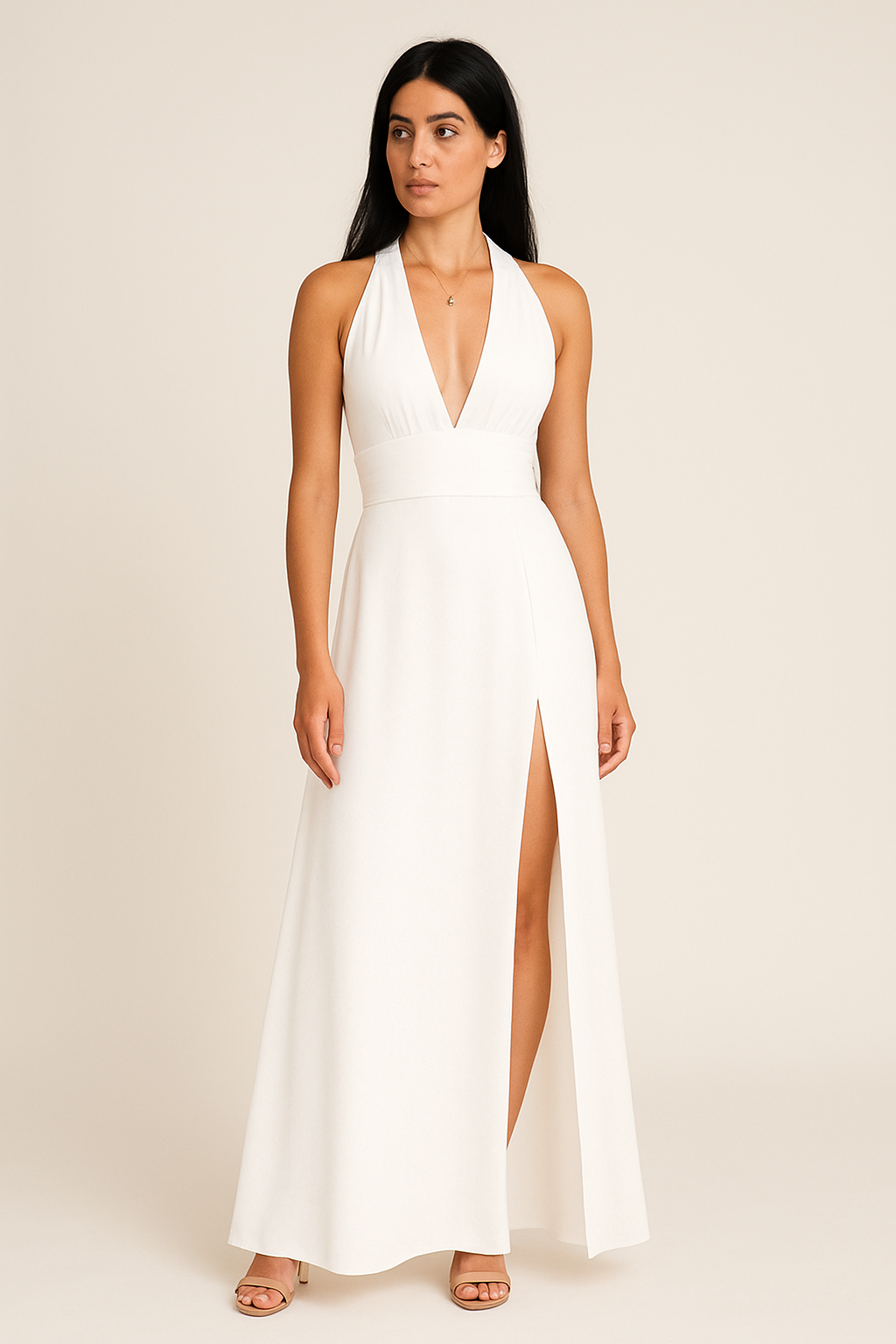 AROSA | Festliches Damen Maxikleid mit Neckholder-Ausschnitt luftig & leicht